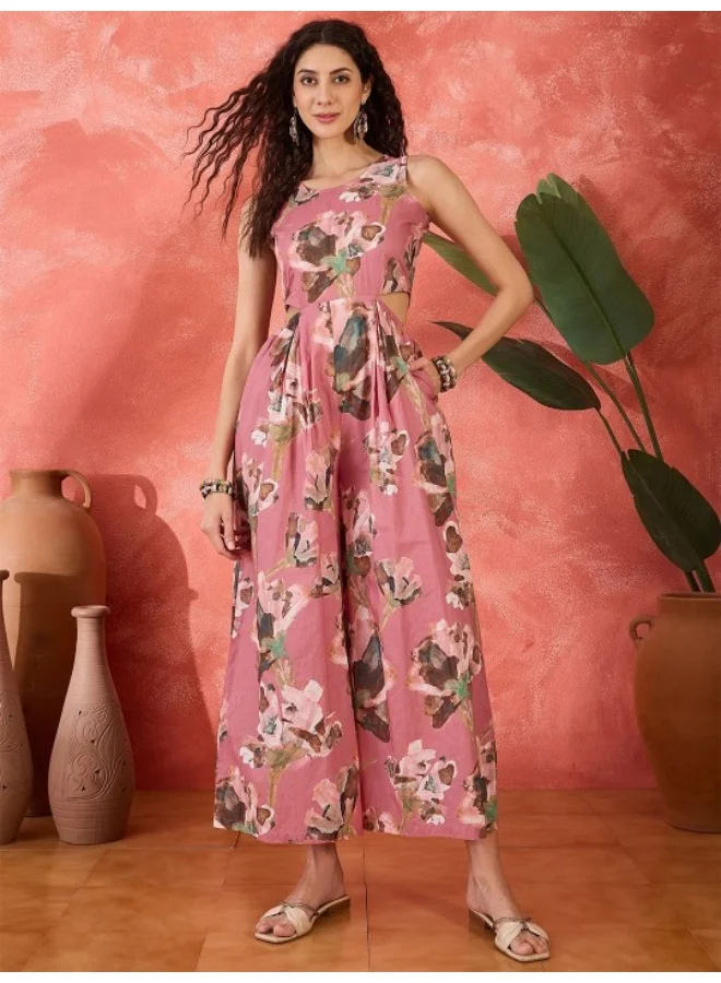 Floral Jumpsuit Blush Pink