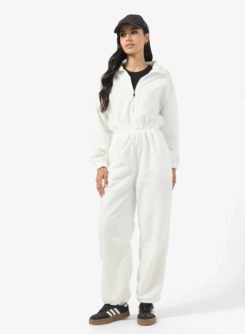 Hooded Zip-Up Fleece Onesie