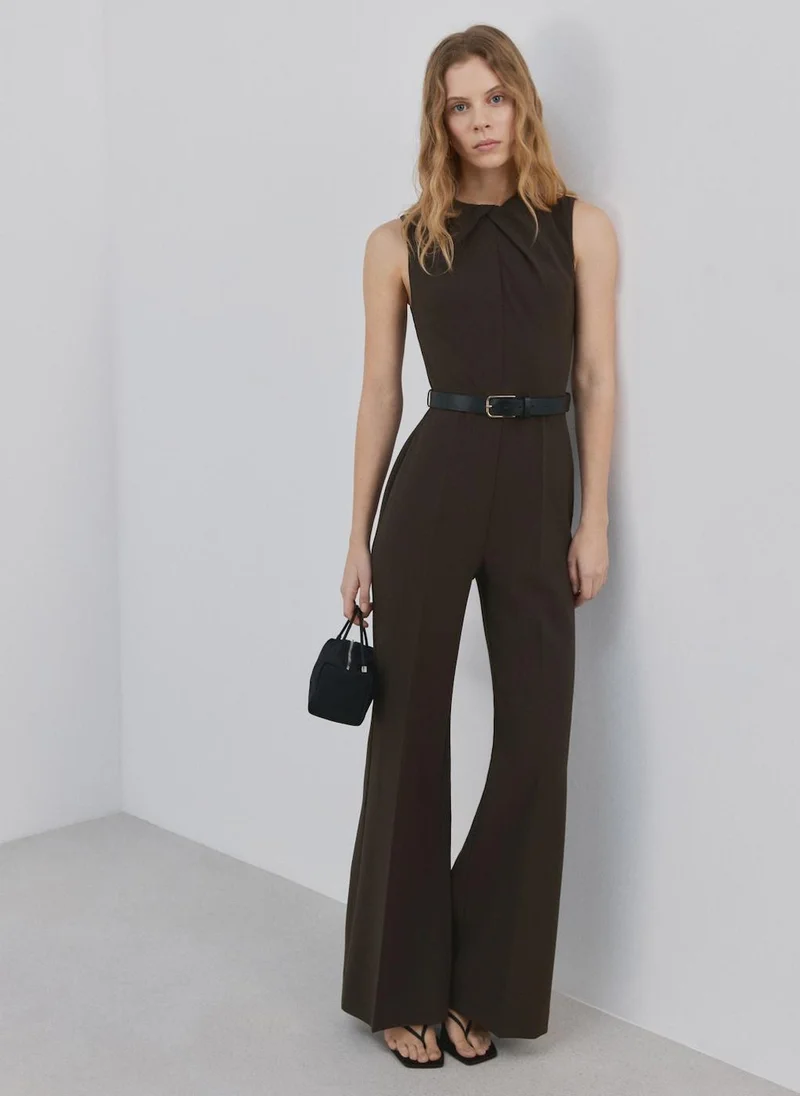 Draped Belt Jumpsuit