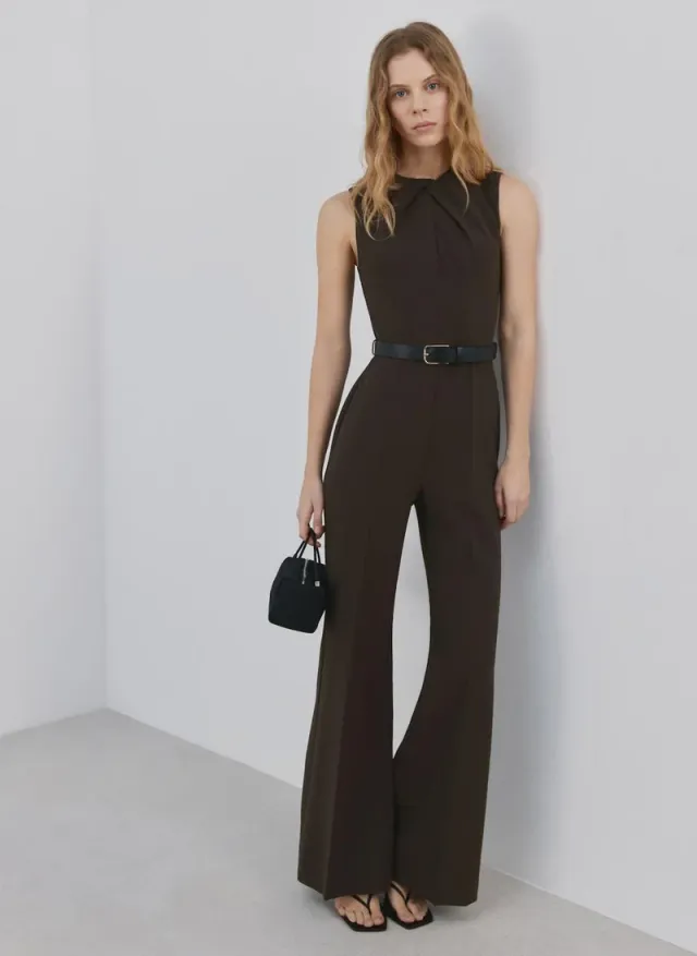Draped Belt Jumpsuit