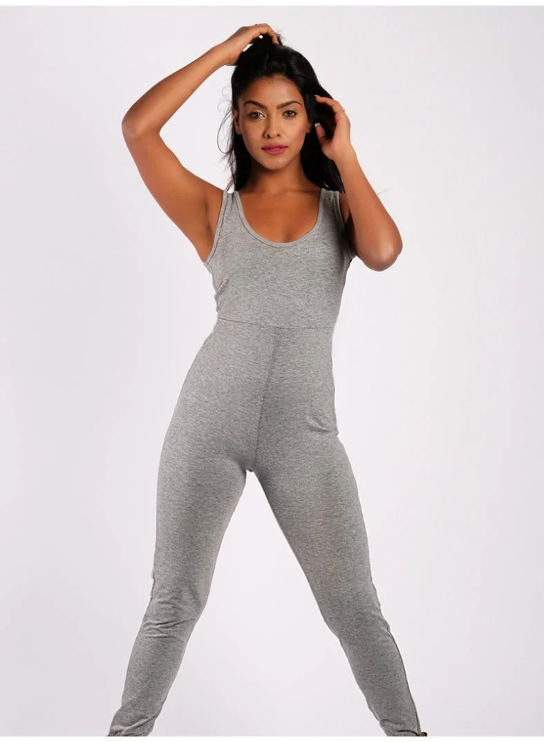 Women's Sleeveless Workout Jumpsuit One Piece