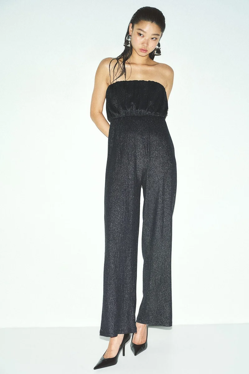 Ribbed Bandeau Jumpsuit