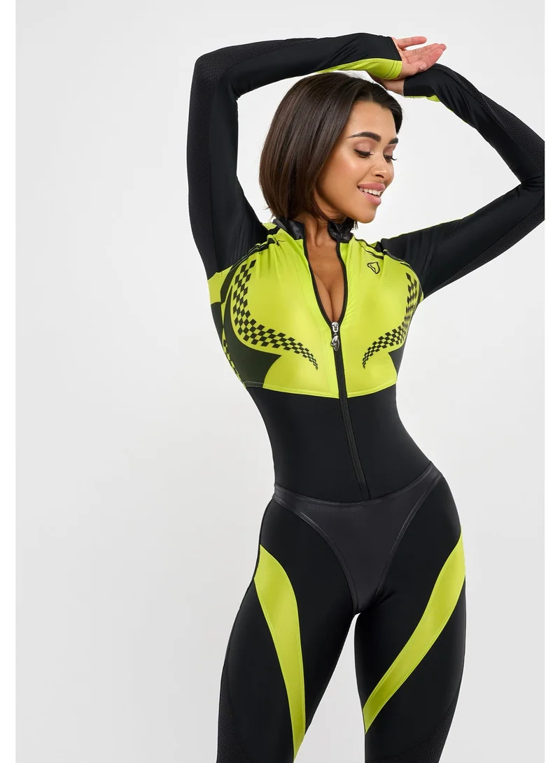Women's One Piece Workout Jumpsuit Tummy Control