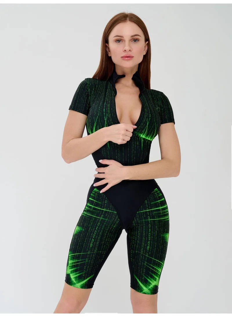 Women's One Piece Workout Jumpsuit Tummy Control