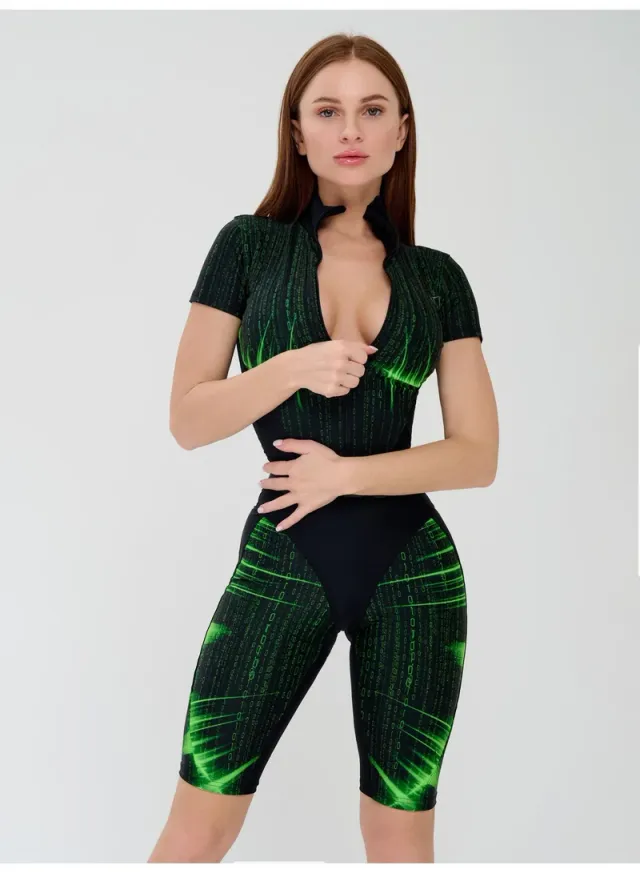 Women's One Piece Workout Jumpsuit Tummy Control