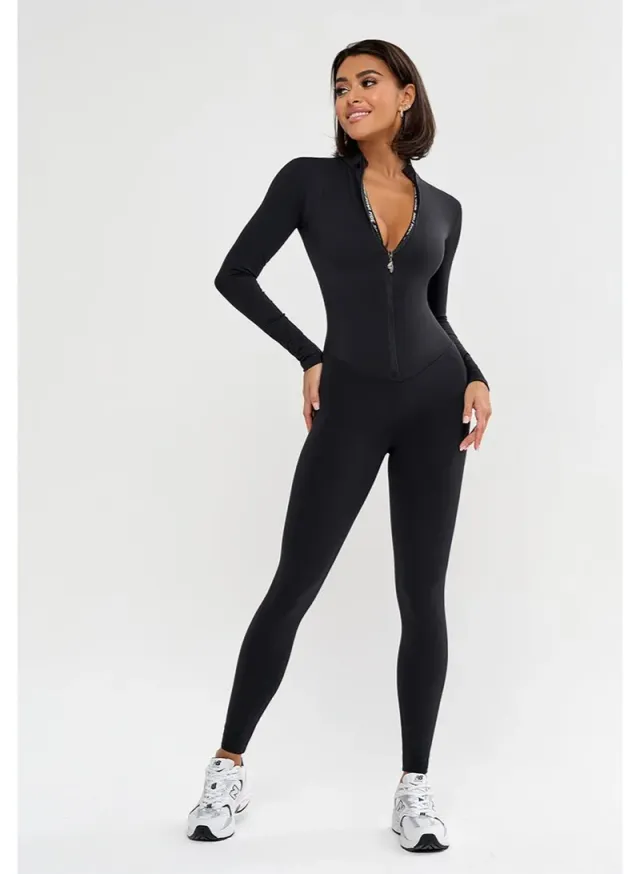 Women's One Piece Workout Jumpsuit Tummy Control – image 2