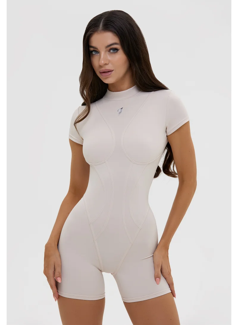 Women's One Piece Workout Jumpsuit Tummy Control