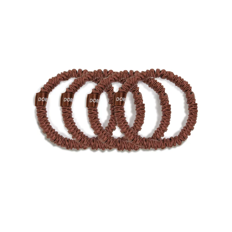 Scrunchie set 1cm Brown