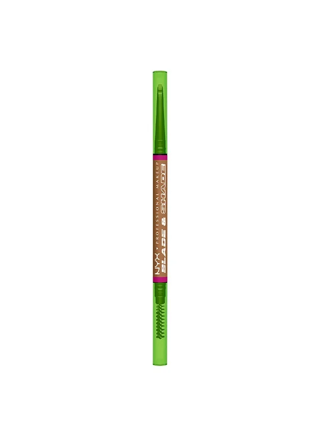 NYX Professional Makeup Blade & Shade, Dual Edged Brow Pencil, Up to 16HR wear, Smooth-glide pigment, Ash Blonde