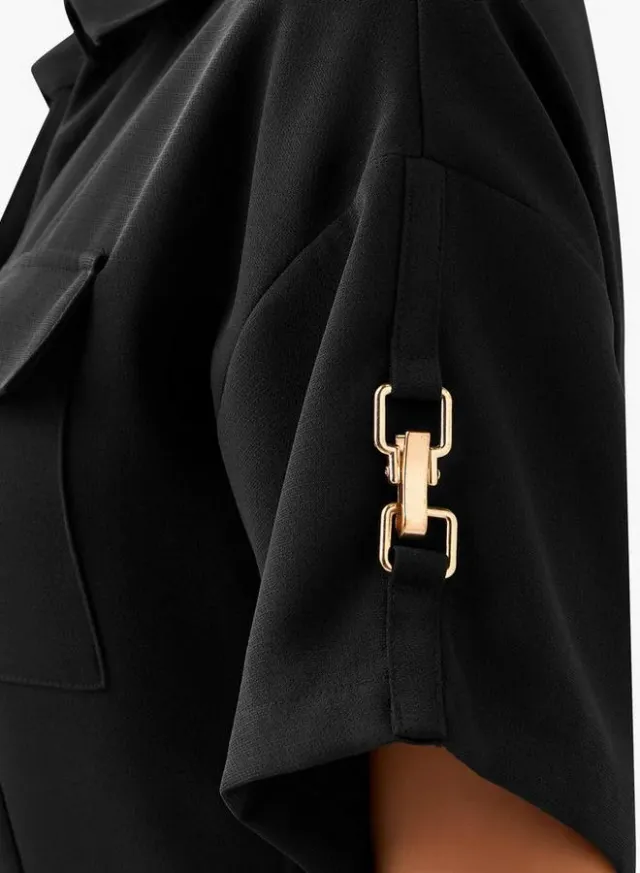 Midi Belted Shirt Dress with Pockets – image 6