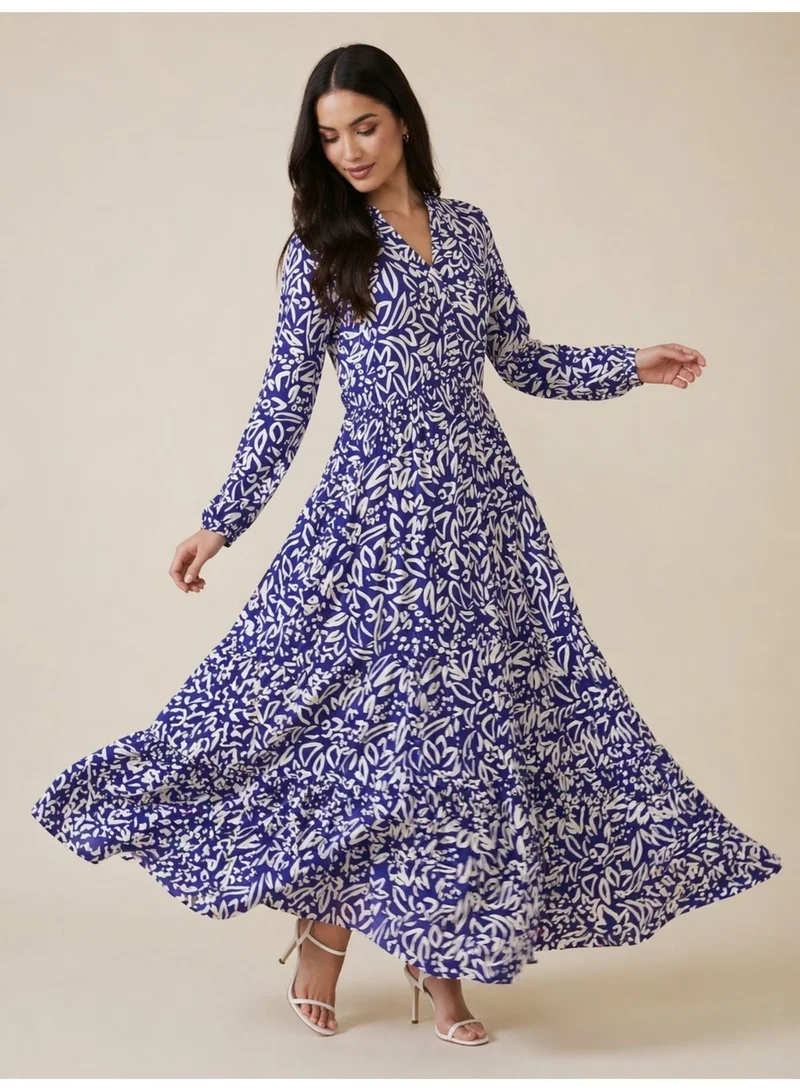Floral Button Front Maxi Dress