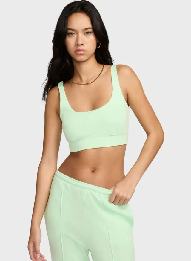 Green Slim Fit Cropped Tank Top for Women