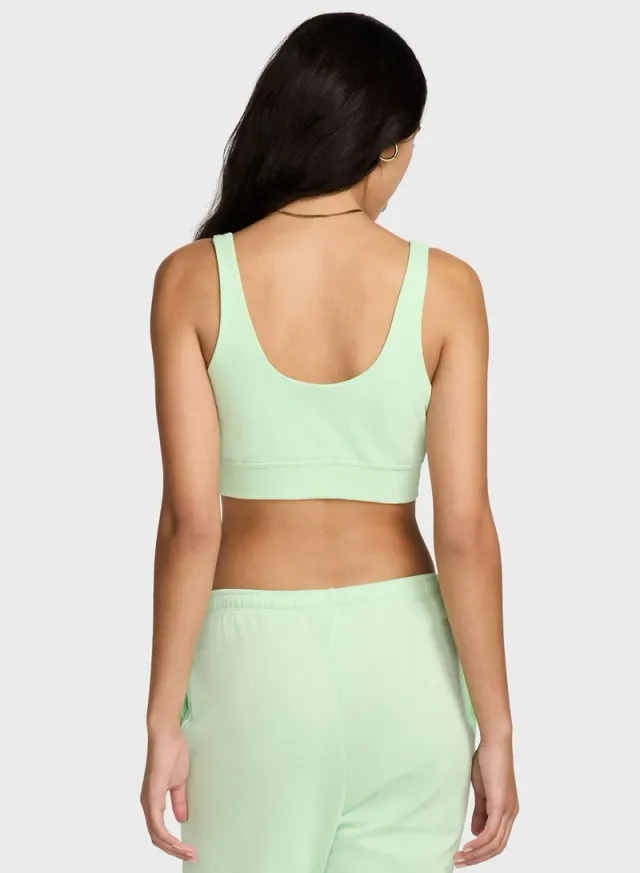 Green Slim Fit Cropped Tank Top for Women – image 2