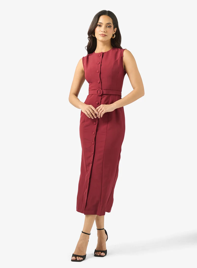 Slit Shift Dress