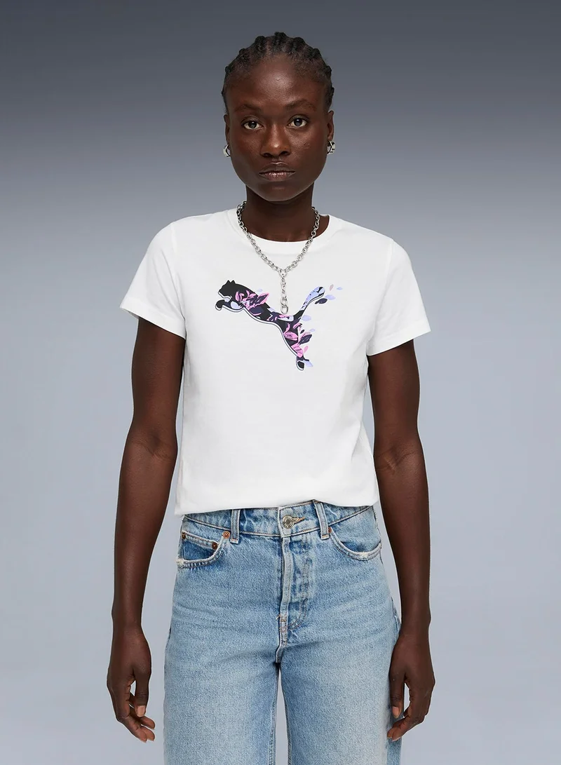 Floral Cat T-Shirt