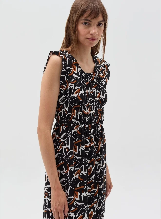 Floral Shirred Dress