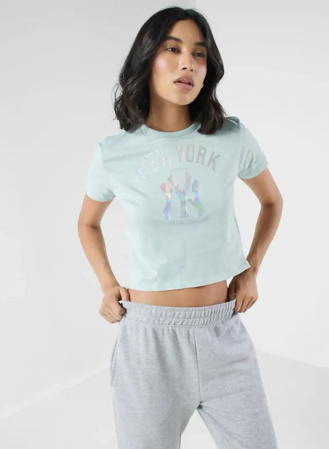Y2K Yankees Cropped Tee