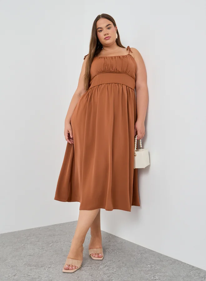 Tie Strap Midi Dress