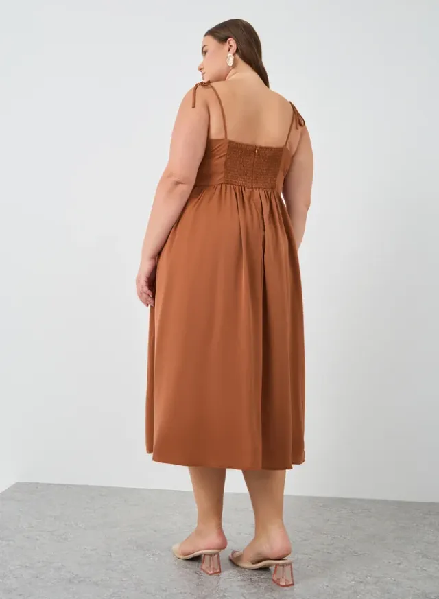 Tie Strap Midi Dress – image 5