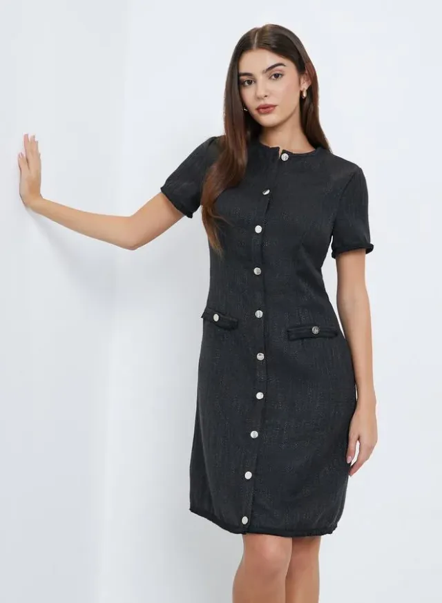 Burgundy Bodycon Jersey Knit Dress - Short Sleeve, Midi Length