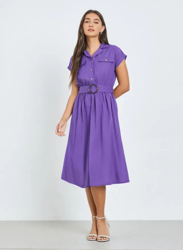 Sleeveless Midi Dress Grey – image 3