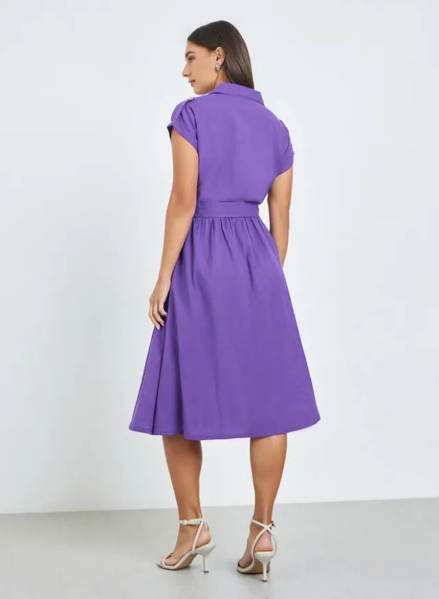 Sleeveless Midi Dress Grey – image 5