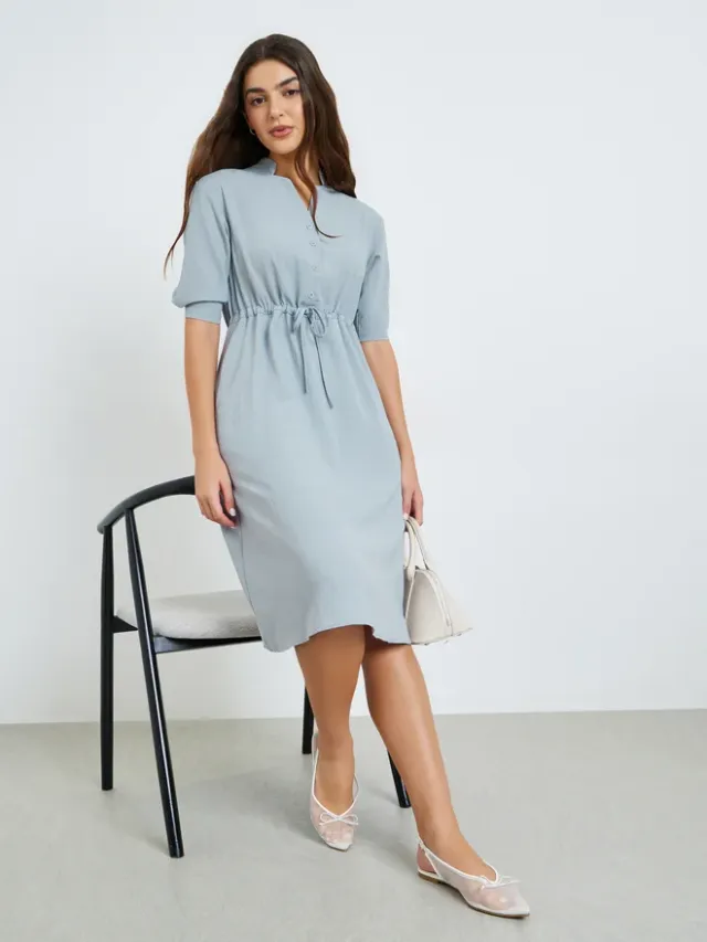 Sleeveless Midi Dress Grey