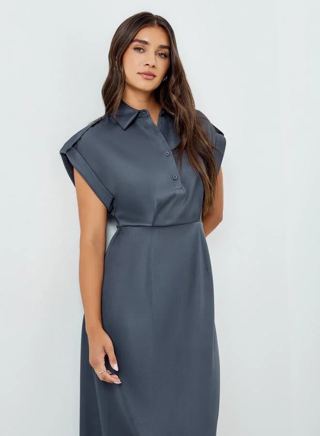 Sleeveless Midi Dress Grey