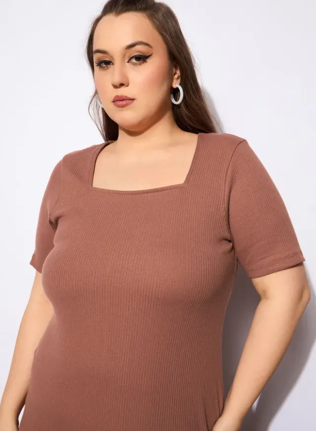 Ribbed Knit Dress – image 4