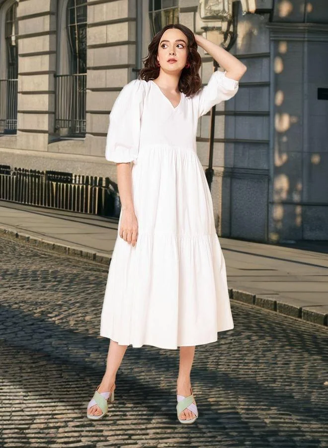 Tiered Cotton Dress