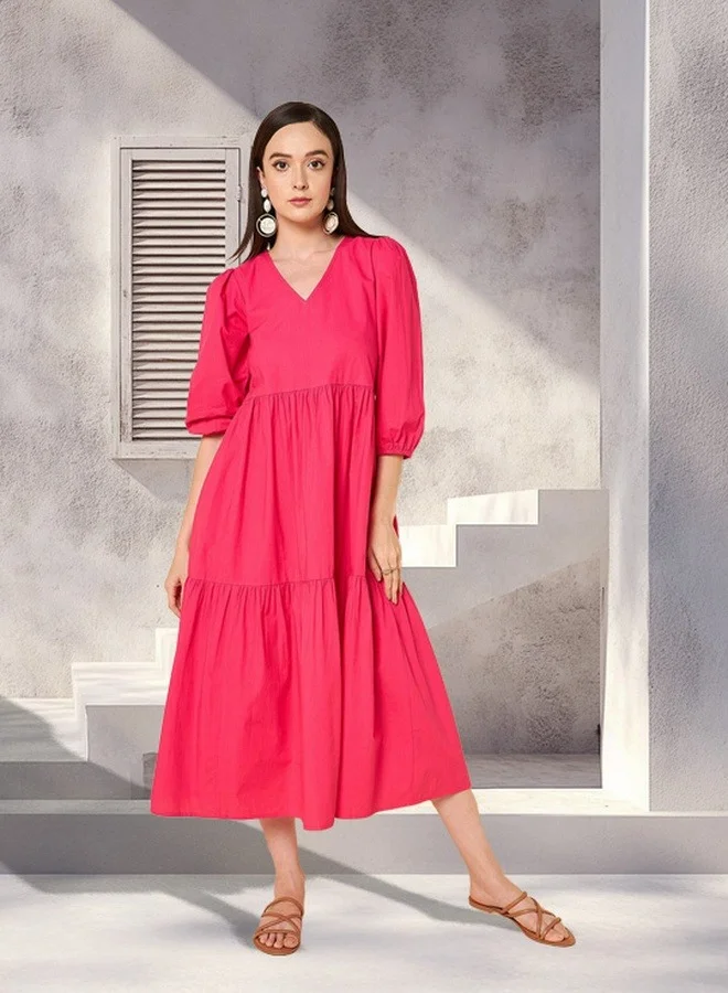 Tiered Cotton Dress