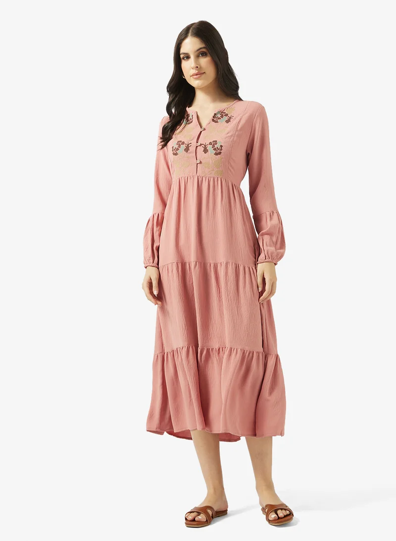Women's Long Embroidered Dress