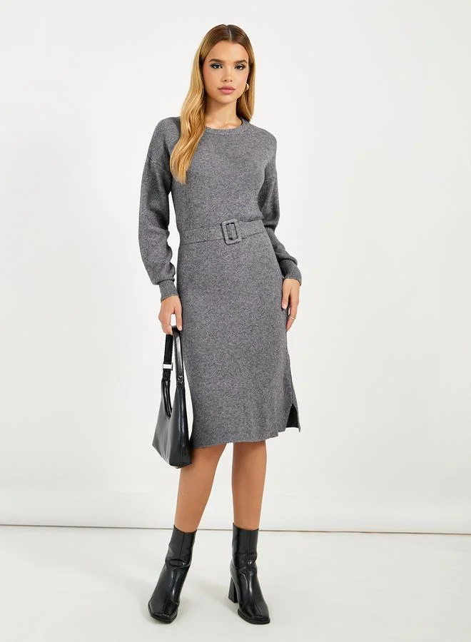 Belted Knit Dress