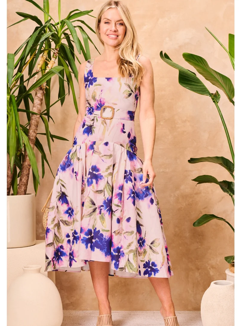 Floral Belted Dress