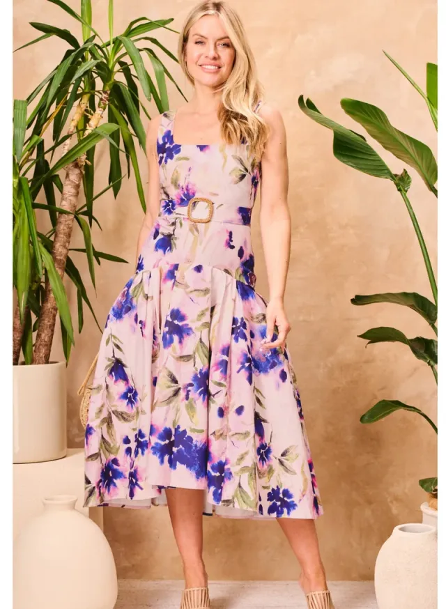 Floral Belted Dress