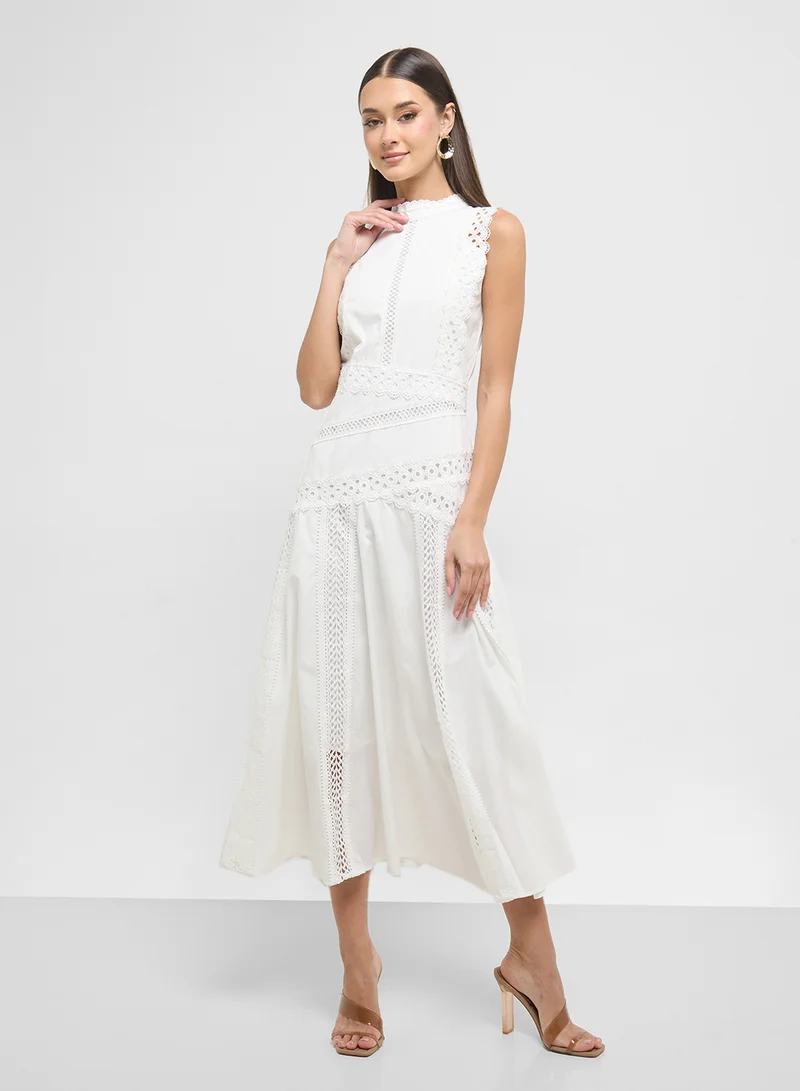 Lace Mockneck Dress