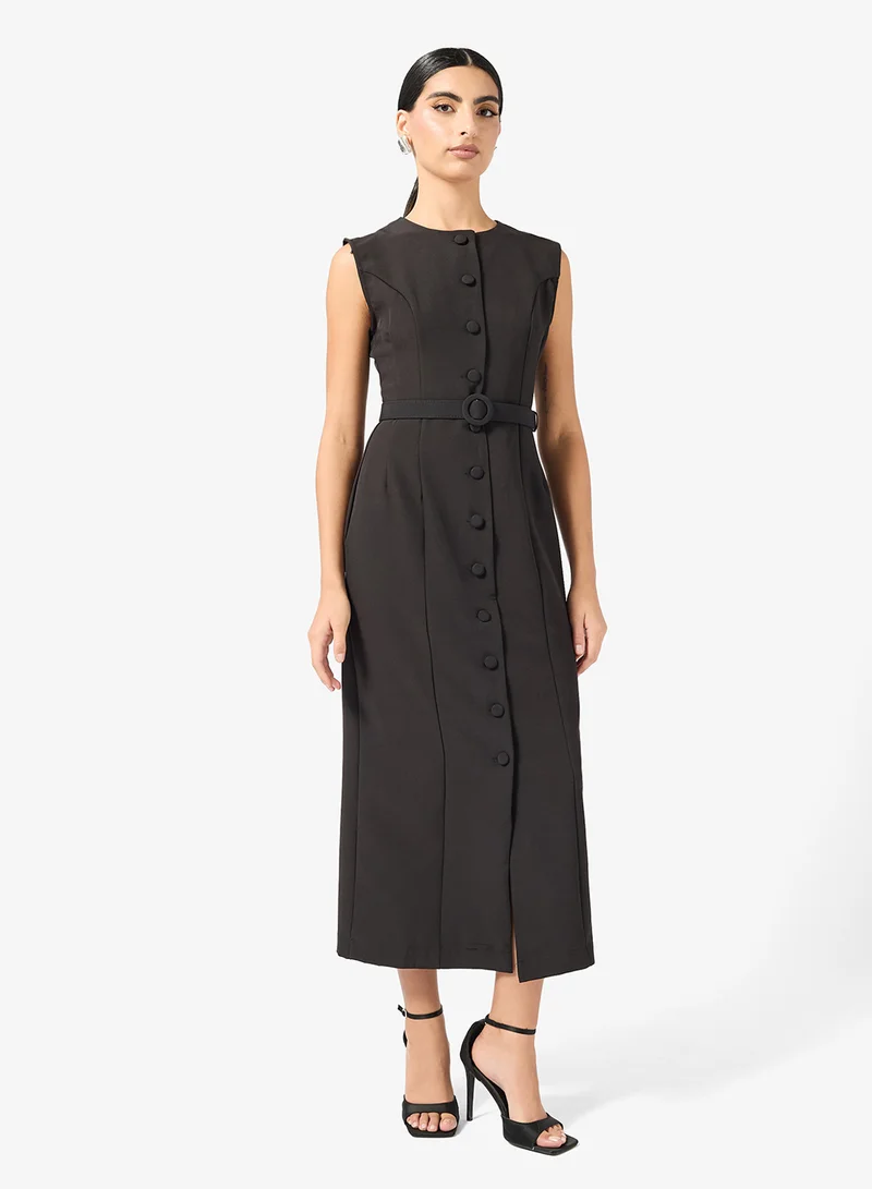 Slit Shift Dress