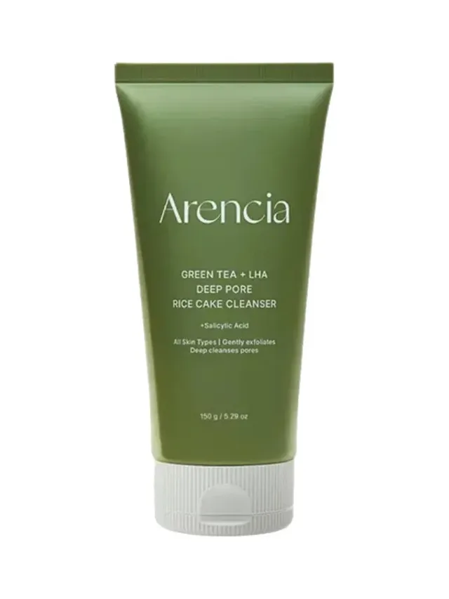 Arencia Green Tea LHA Deep Pore Rice Cake Cleanser Green