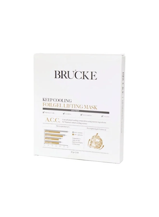 BRUCKE K-Beauty Cooling Foilgel Lifting Mask 5-Pack Anti-Aging Firming