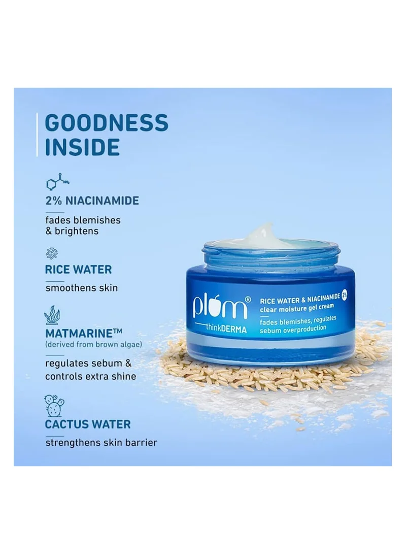 2% Niacinamide Rice Water Super Light Gel Cream Face Moisturizer
