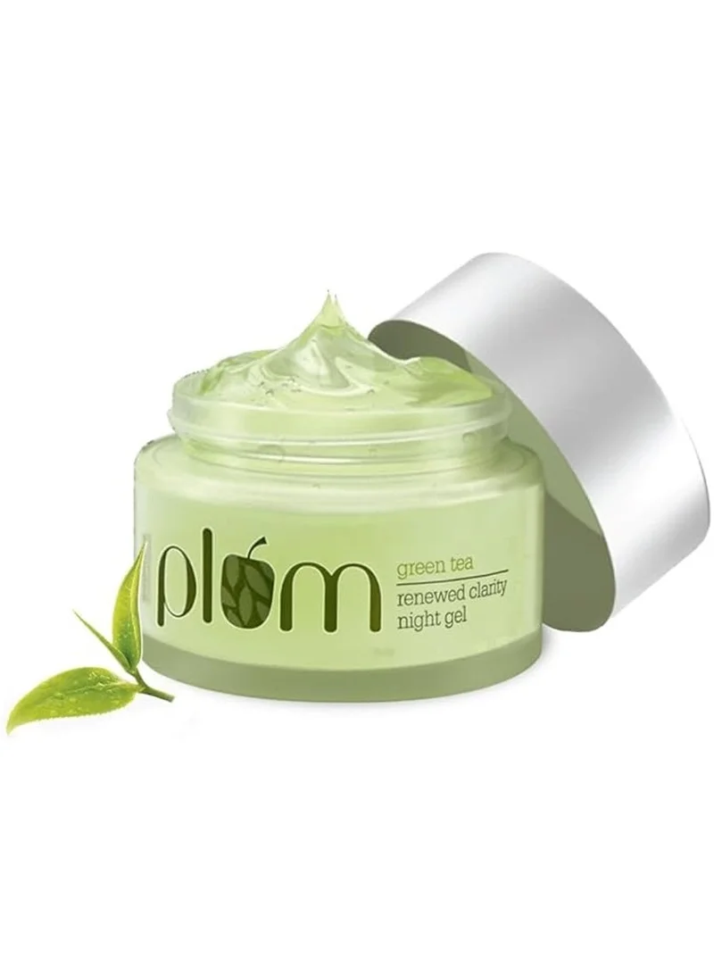 Plum Green Tea Renewed Clarity Night Face Gel Cream for Oily Normal Acne Prone Combination Skin 50ml