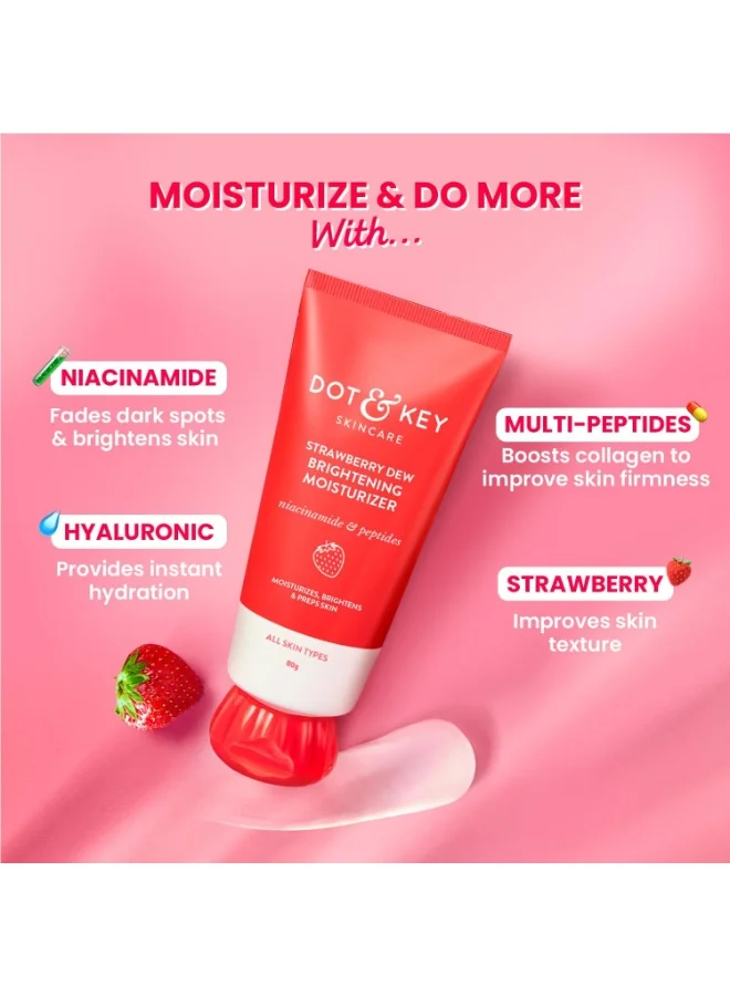 Dot & Key Strawberry Brightening Moisturizer Niacinamide, Peptides, Hyaluronic Acid 80g