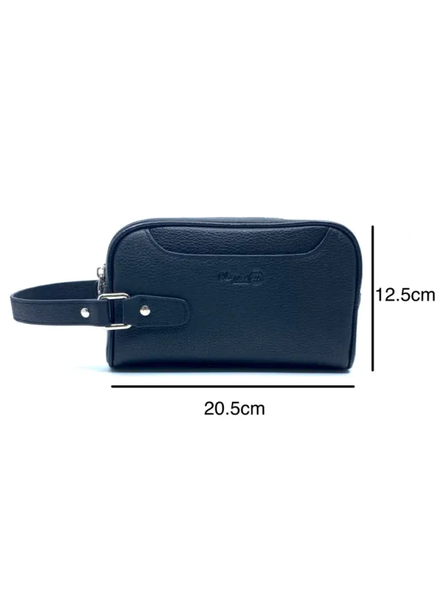 Unisex Leather Travel Toiletry Bag with Zip Closure – image 6