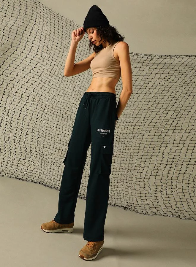 Women's Straight Fit Trousers Dark Green