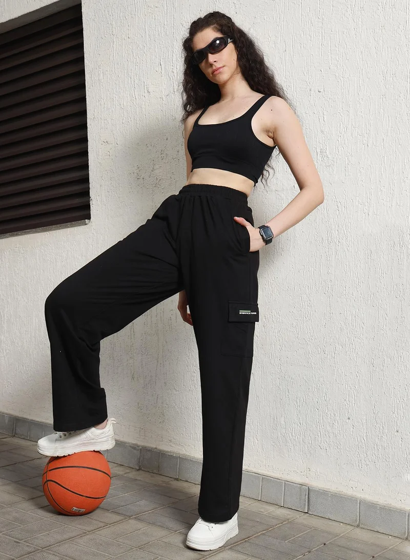 Women's Printed Regular Fit Cargo Trouser Brown