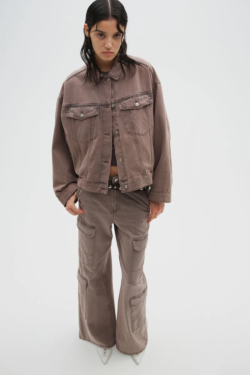 Denim Cargo Trousers