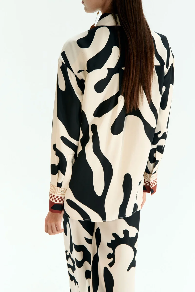 قميص تويل مطبوع