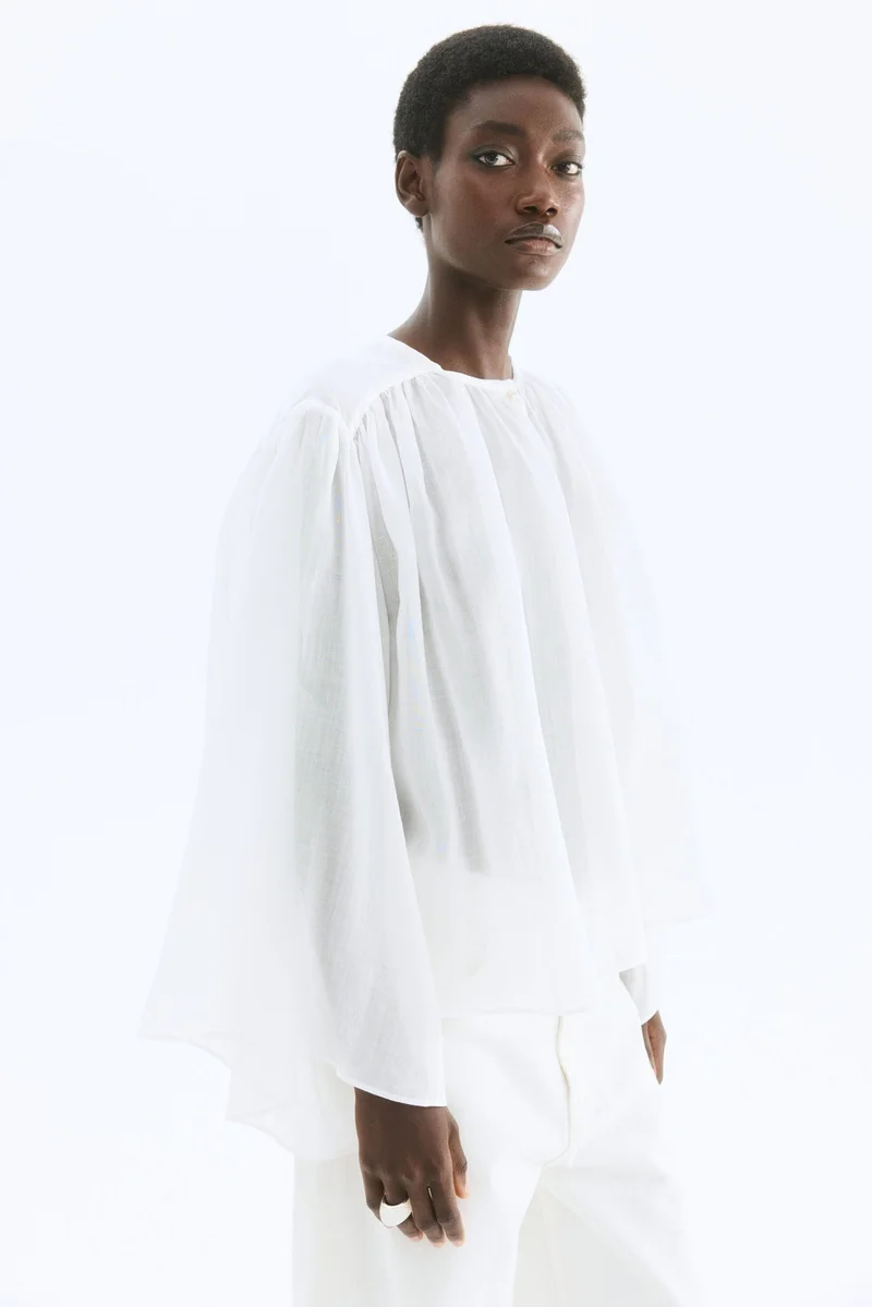 Voluminous Ramie Blouse