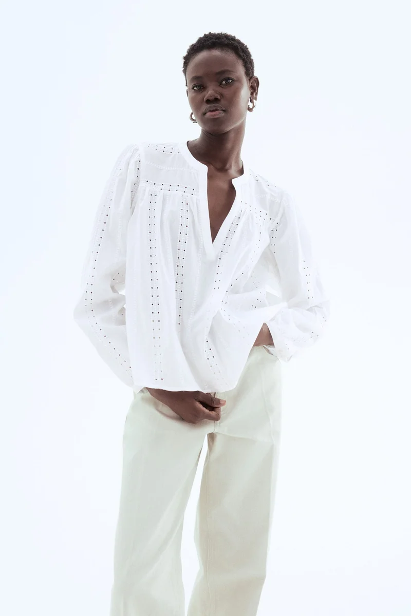Embroidered Cotton Blouse