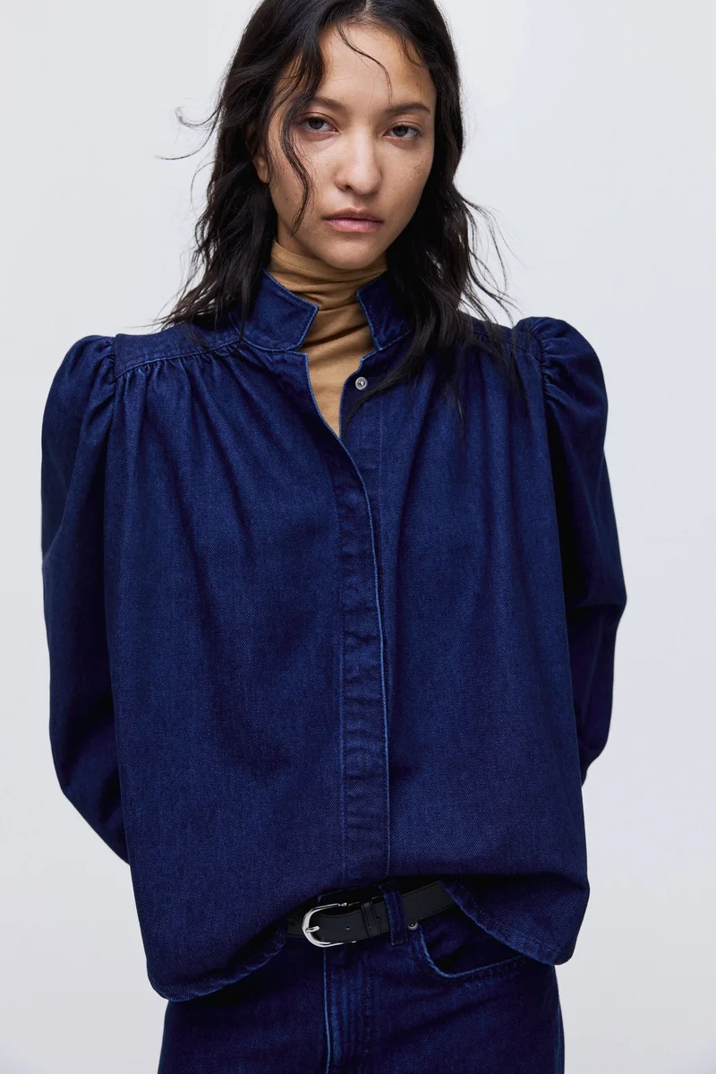 Oversized Denim Blouse